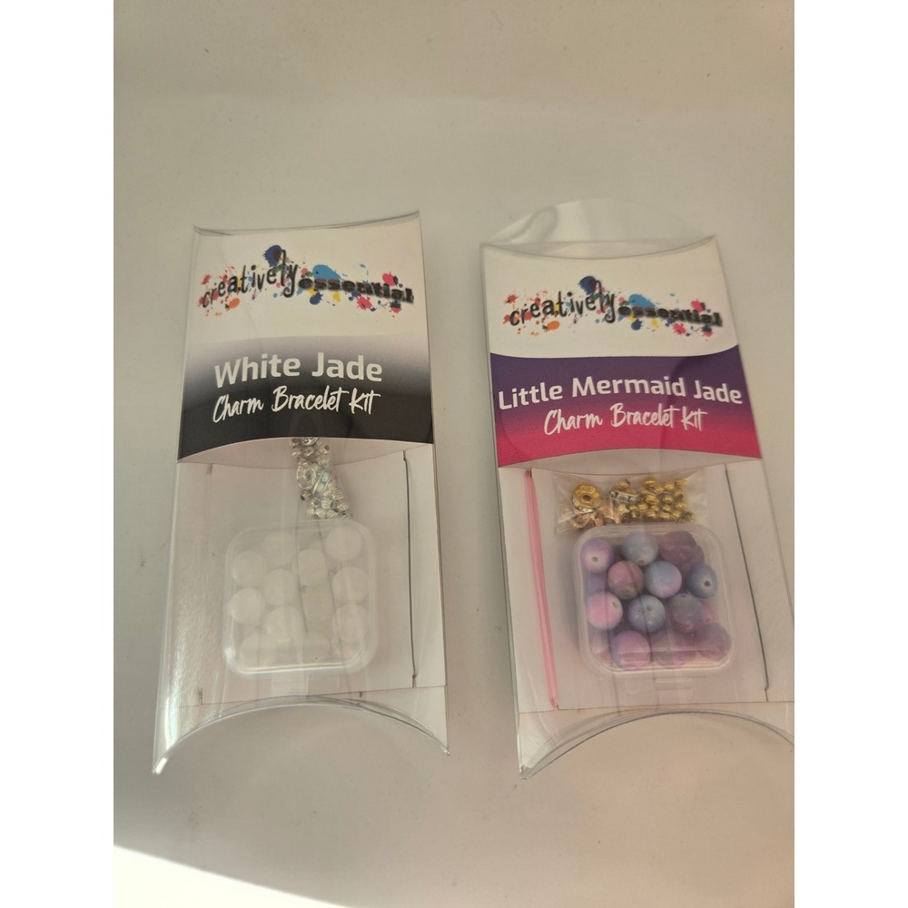 Creatively Essential Jade Charm Bracelet Kits White & Little Mermaid 2 Pack DIY